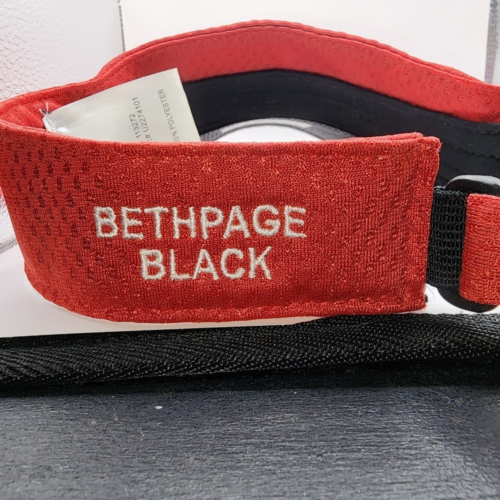 New Ashworth 2009 US‎ Open Bethpage Black Lite Mesh Golf Hat Visor Red Mens OSFA - Picture 5 of 9